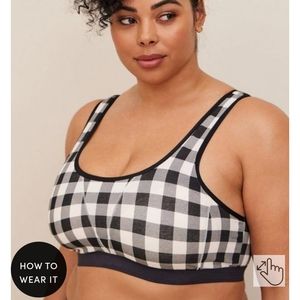 NWT Buffalo Plaid Unlined Scoop Bralette